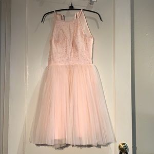 Light pink homecoming dress.